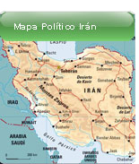 Mapa politico de Ir&aacute;n